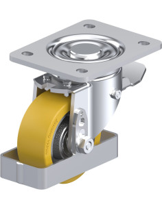 LH-GTH 100K-3-ST-FS poliuretano ratukas su stabdžiais