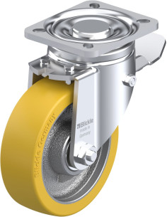 LH-GTH 125K-1-ST poliuretano ratukas su stabdžiais