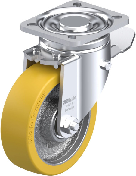 LH-GTH 125K-1-ST poliuretano ratukas su stabdžiais