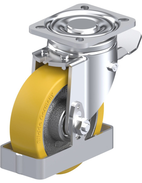 LH-GTH 125K-1-ST-FS poliuretano ratukas su stabdžiais