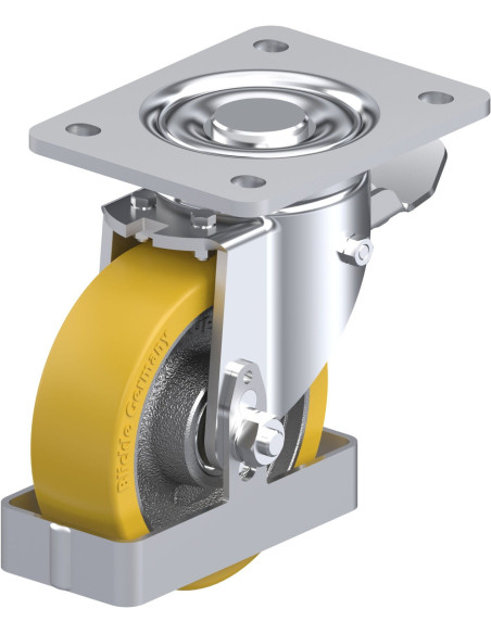 LH-GTH 125K-3-ST-FS poliuretano ratukas su stabdžiais