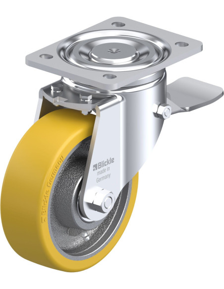 LH-GTH 150K-ST poliuretano pasukamas ratukas su stabdžiais