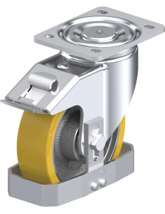 LH-GTH 160K-FI-FS poliuretano pasukamas ratukas su