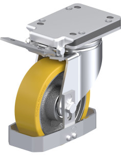 LH-GTH 160K-IS-FS poliuretano ratukas su stabdžiais