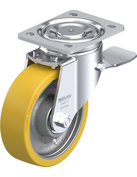 LH-GTH 160K-ST poliuretano ratukas su stabdžiais