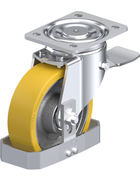 LH-GTH 160K-ST-FS poliuretano ratukas su stabdžiais