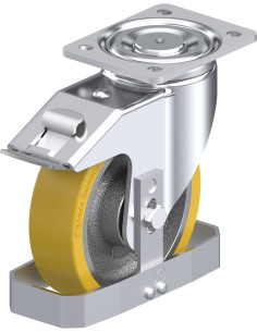 LH-GTH 175K-FI-FS poliuretano ratukas su stabdžiais