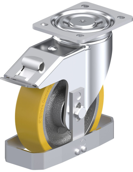 LH-GTH 175K-FI-FS poliuretano ratukas su stabdžiais