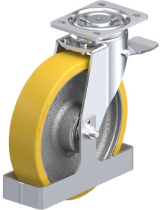 LH-GTH 250K-ST-FS poliuretano ratukas su stabdžiais