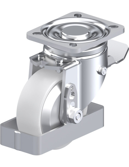 LH-PO 100G-1-ST-FA-FS sintetinis ratukas su stabdžiais