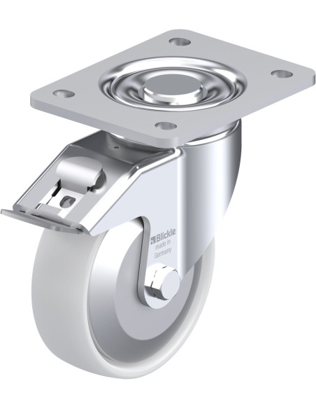 LH-PO 125G-3-FI-FA sintetinis ratukas su stabdžiais