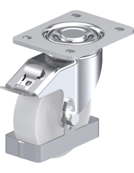 LH-PO 125G-3-FI-FS sintetinis ratukas su stabdžiais