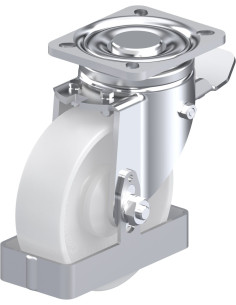 LH-PO 125KA-1-ST-FS Sintetinis ratukas su stabdžiais