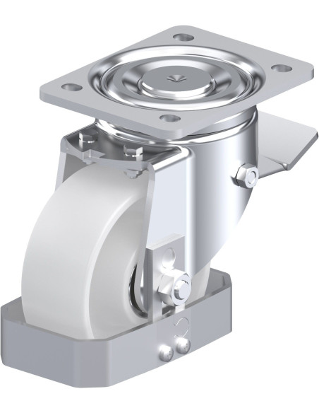 LH-PO 127K-ST-FS pasukamas ratukas su stabdžiais, 125 mm