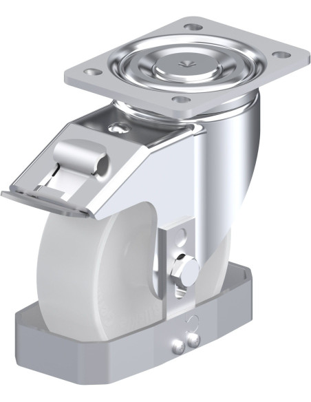 LH-PO 150G-FI-FS sintetinis pasukamas ratukas su stabdžiais