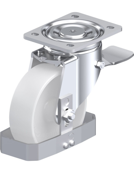 LH-PO 150G-ST-FS sintetinis pasukamas ratukas su stabdžiais