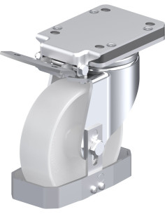 LH-PO 160G-IS-FS sintetinis pasukamas ratukas su stabdžiais