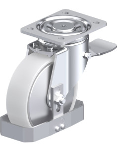 LH-PO 160G-ST-FA-FS Sintetinis ratukas su stabdžiais