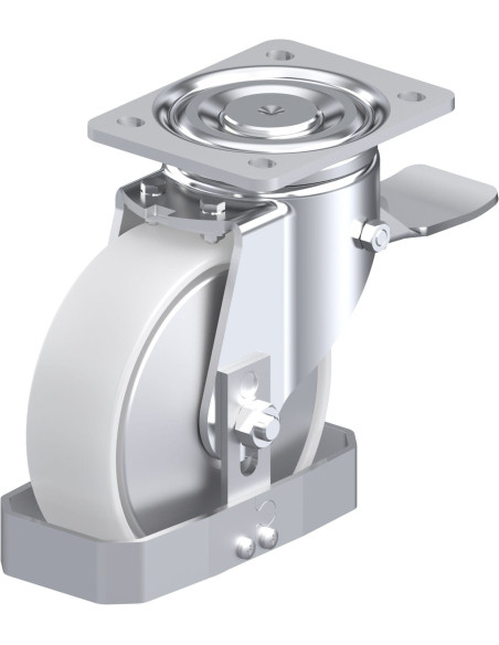 LH-PO 160G-ST-FA-FS Sintetinis ratukas su stabdžiais