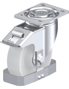 LH-PO 160K-FI-FS pasukamas ratukas su stabdžiais, 160 mm