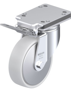 LH-PO 160K-IS-FA pasukamas ratukas su stabdžiais, 160 mm