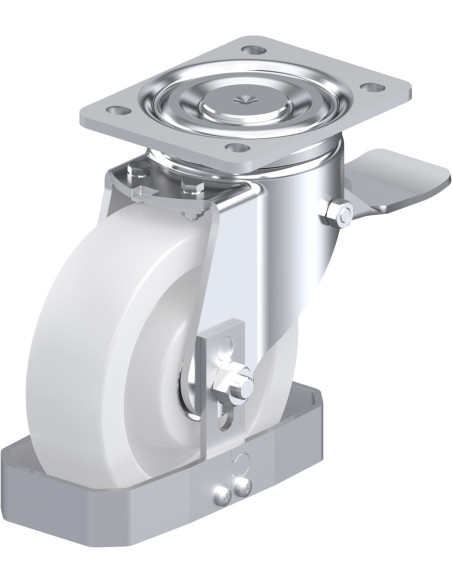 LH-SPO 160K-ST-FS sintetinis pasukamas ratukas su stabdžiais