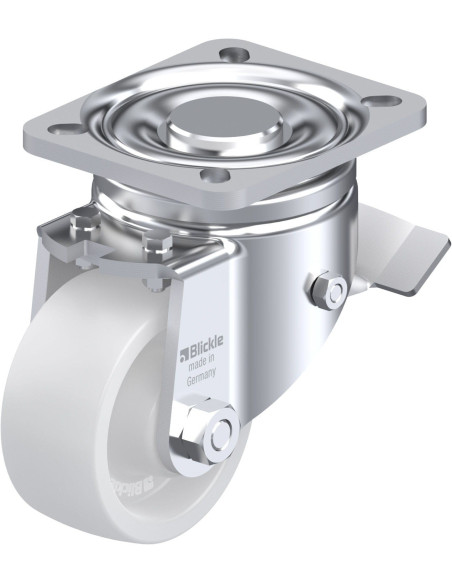 LH-SPO 80G-ST sintetinis pasukamas ratukas su stabdžiais