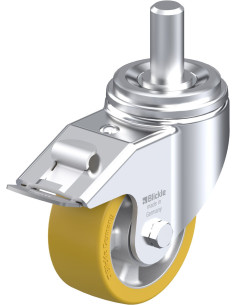 LHZ-ALTH 127K-FI Poliuretano pasukamas ratukas su stabdžiais