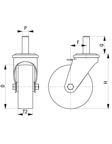 LHZ-ALTH 160K-AS-CO antistatinis poliuretaninis ratukas