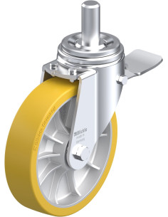 LHZ-ALTH 202K-ST poliuretano pasukamas ratukas su stabdžiais