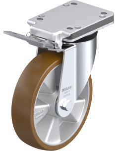 LK-ALB 200K-IS poliuretano pasukamas ratukas su stabdžiais