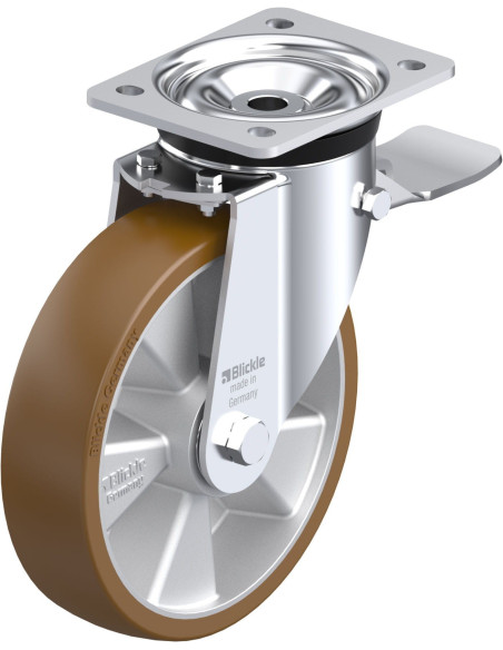 LK-ALB 200K-ST poliuretano ratukas su stabdžiais