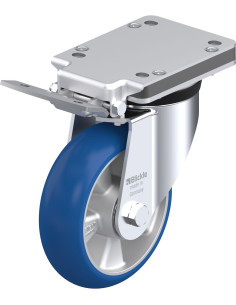 LK-ALBS 160K-IS-CO poliuretano ratukas su stabdžiais