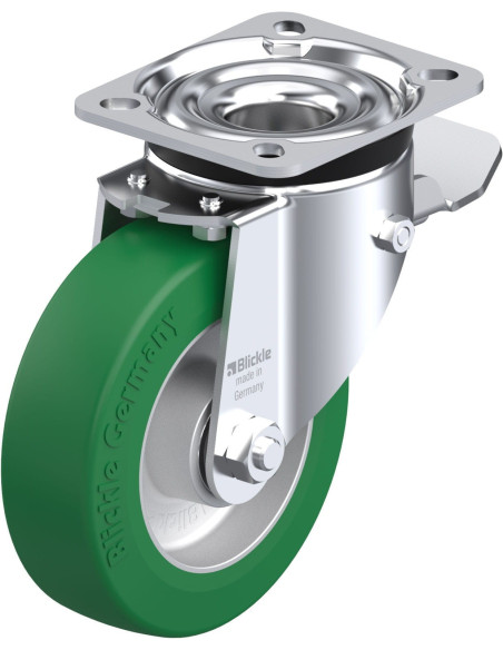 LK-ALST 125K-1-ST poliuretano ratukas su stabdžiais