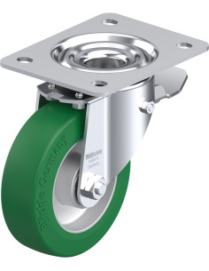 LK-ALST 125K-3-ST poliuretano ratukas su stabdžiais