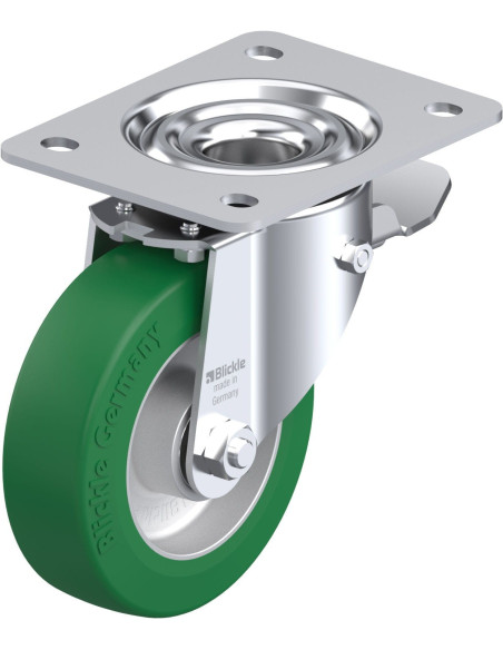 LK-ALST 125K-3-ST poliuretano ratukas su stabdžiais