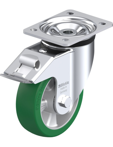 LK-ALST 150K-FI Poliuretano pasukamas ratukas su stabdžiais