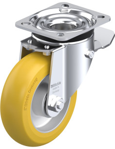 LK-ALTH 125K-1-ST-CO - Poliuretano ratukas su stabdžiais