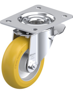 LK-ALTH 125K-3-ST-CO poliuretano ratukas su stabdžiais