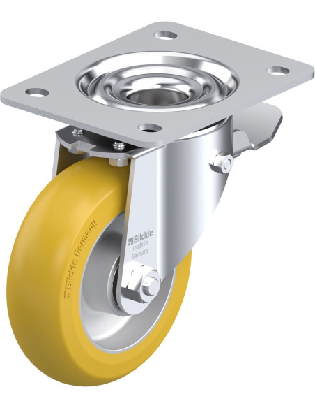 LK-ALTH 125K-3-ST-CO poliuretano ratukas su stabdžiais