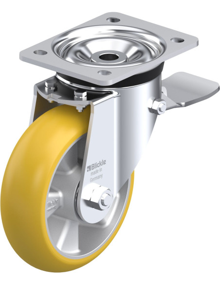 LK-ALTH 160K-ST-CO - Poliuretano ratukas su stabdžiais, 160