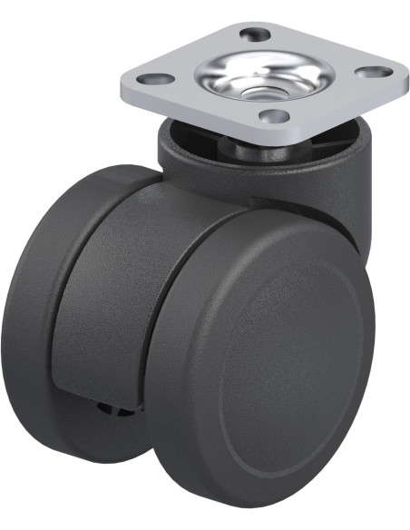 LKDB-PUA 50G-P20 dvigubas pasukamas poliuretano ratukas