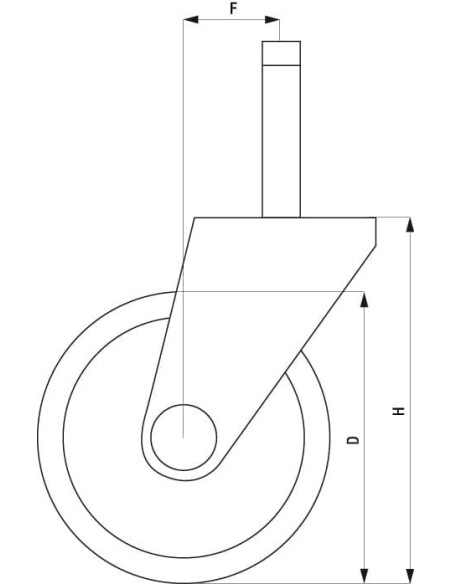LKDB-PUA 75G-ELS-ES antistatinis dvigubas pasukamas ratukas
