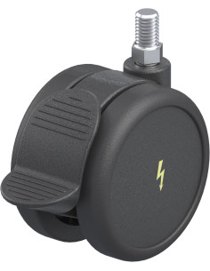 LKDB-PUA 75G-RA-ELS antistatinis dvigubas pasukamas ratukas