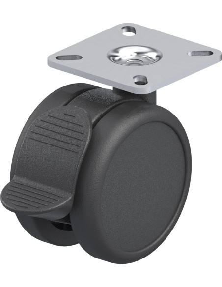 LKDB-PUA 75G-RA-P23 dvigubas pasukamas sintetinis ratukas