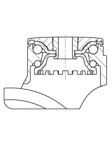 LKFGX-TPA 126G-11-FI pasukamas ratukas su stabdžiais, 125 mm