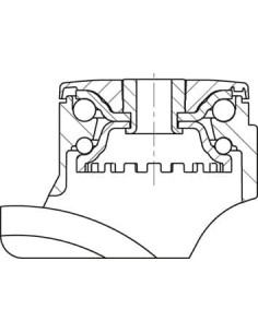 LKFGX-TPA 126XKF-FI pasukamas sintetinis ratukas 125 mm 2