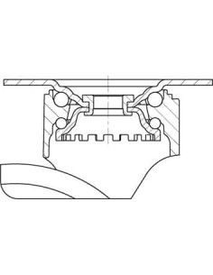 LKFGX-TPA 126XKF-PX27 pasukamas sintetinis ratukas 125 mm 2