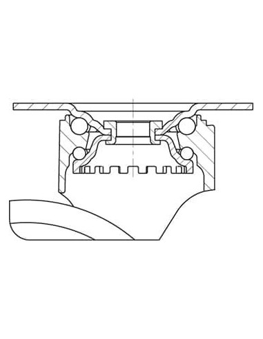 LKFGX-TPA 126XKF-PX27 pasukamas sintetinis ratukas 125 mm