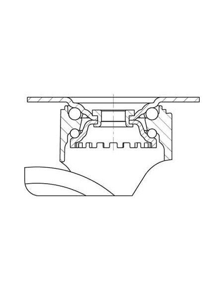 LKFGX-TPA 126XKF-PX27 pasukamas sintetinis ratukas 125 mm